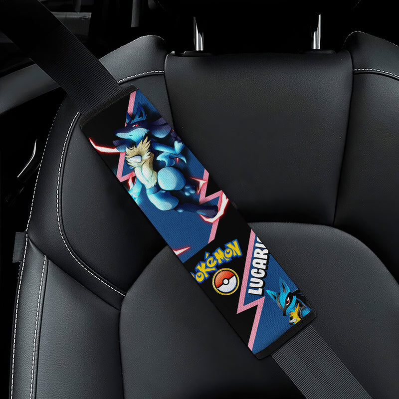 Lucario car seat belt covers Anime Pokemon Custom Car Accessories Nearkii