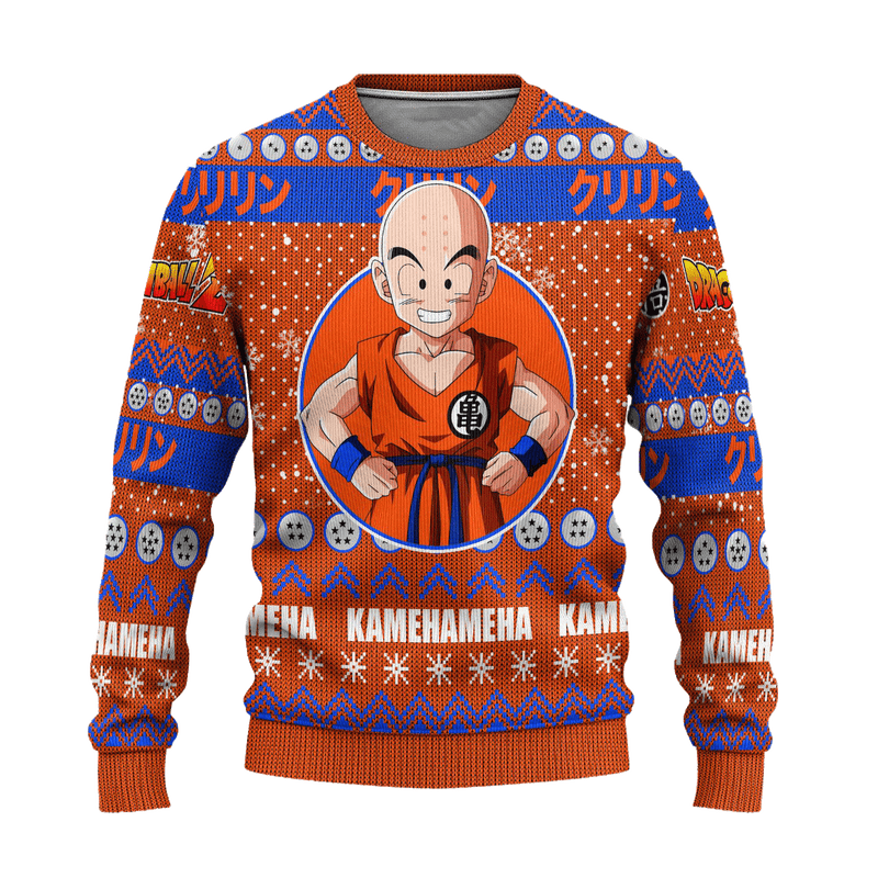 Krillin Anime Ugly Christmas Sweater Dragon Ball Z Xmas Gift Nearkii