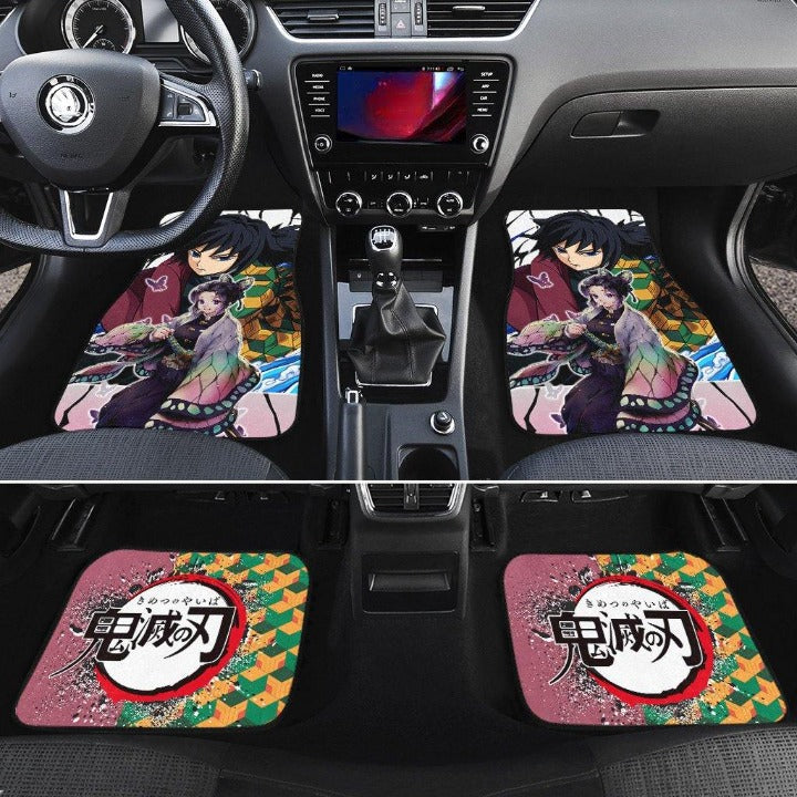 Demon Slayers Giyuu And Shinobu Car Floor Mats Anime Car Accessories Nearkii