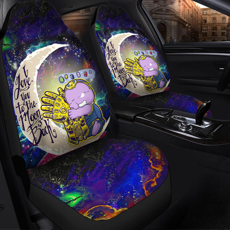 Cute Thanos Love You To The Moon Galaxy Car Seat Covers