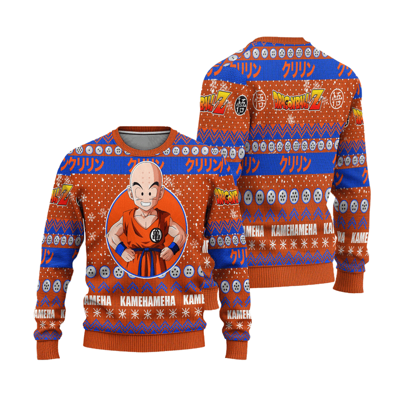 Krillin Anime Ugly Christmas Sweater Dragon Ball Z Xmas Gift Nearkii