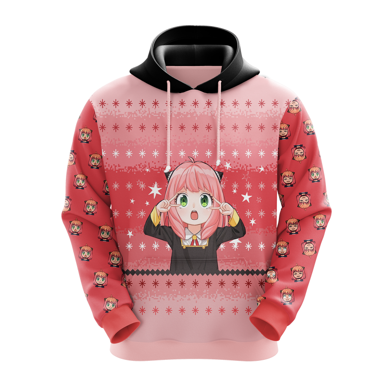 Pink Spy X Family Anya Christmas Hoodie Amazing Gift Idea Christmas Gift Nearkii