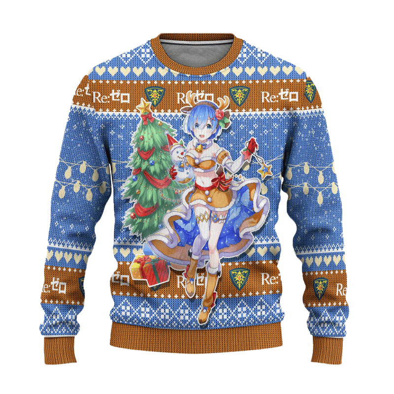 Rem Anime Ugly Christmas Sweater Custom Re Zero Xmas Gift Nearkii