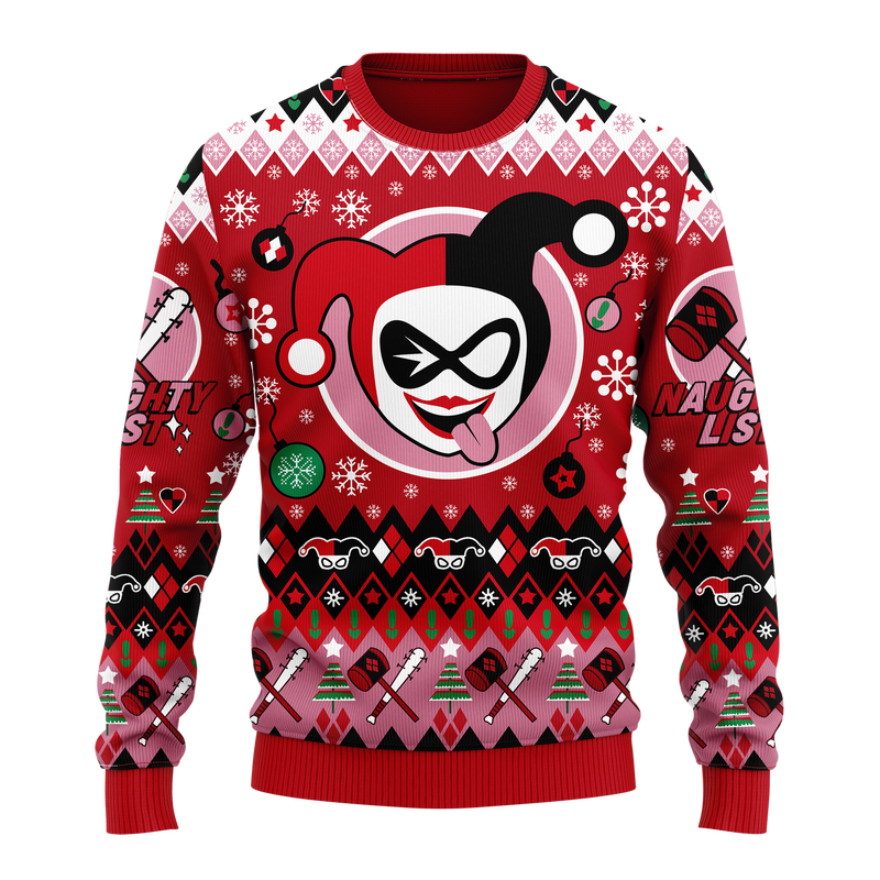 Harley Quinn Christmas Ugly Christmas Sweater Xmas Gift Nearkii