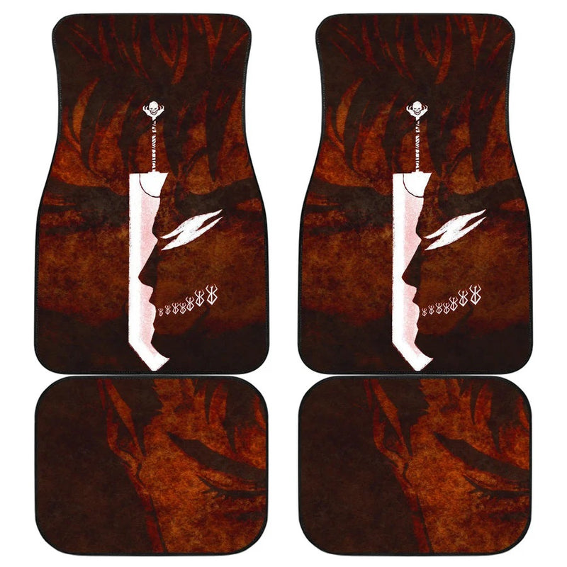 Berserk Anime Guts Blink An Eye Red Shadow Car Floor Mats Car Accessories Nearkii