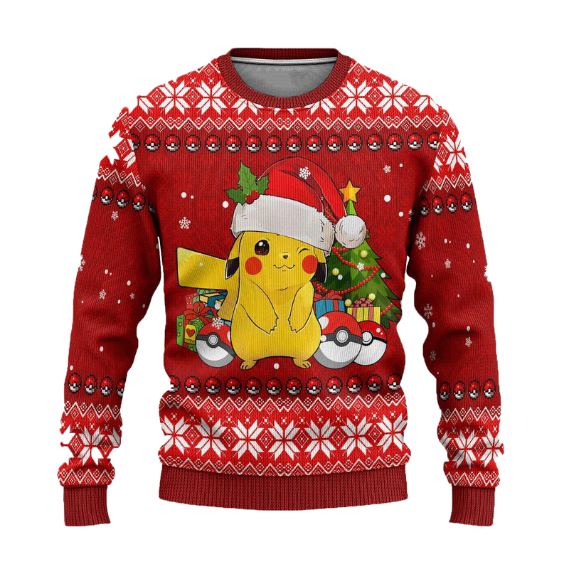 Pikachu Pokemon Anime Ugly Christmas Sweater Nearkii