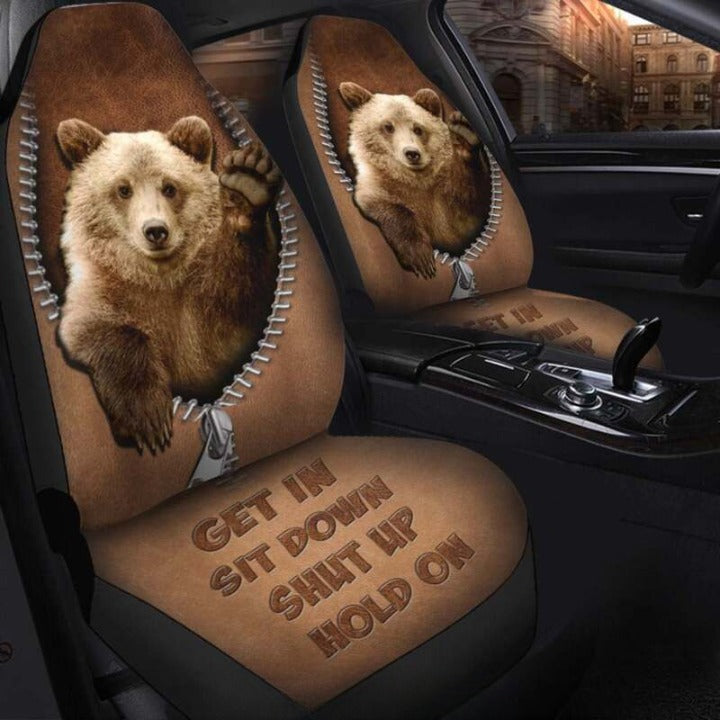 Bear Get In Sit Down Shut Up Hold On Car Seat Covers Nearkii