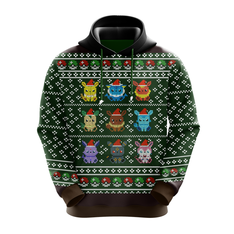 Pokemon Eevee Evolution Christmas Hoodie Amazing Gift Idea Christmas Gift Nearkii