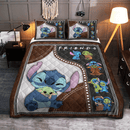 Baby Yoda And Stitch Friends Quilt Bed Sets Nearkii