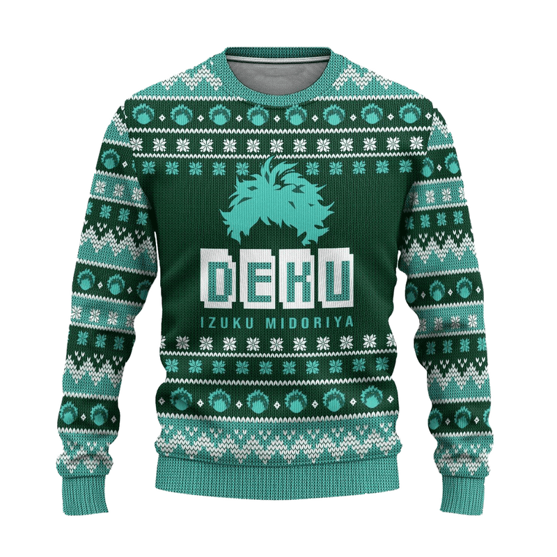 Midoriya My Hero Academia Anime Ugly Christmas Sweater Xmas Gift Nearkii