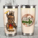 I Hate People Bear Beer Camping Camfire Tumbler 2023 Nearkii