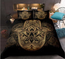 Mandala Black Golden Pattern Bedding Set Nearkii