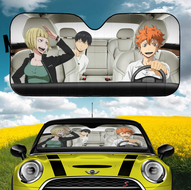 Saeko's Driving Haikyuu Car Auto Sunshades Nearkii