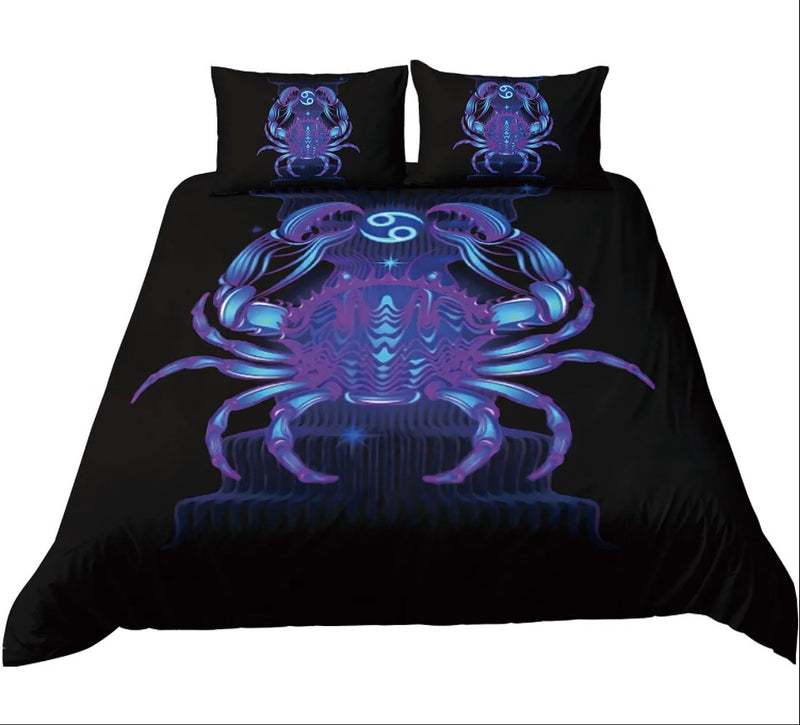 Cancer 12 Zodiac Bedding Set Duvet Cover And 2 Pillowcases Nearkii