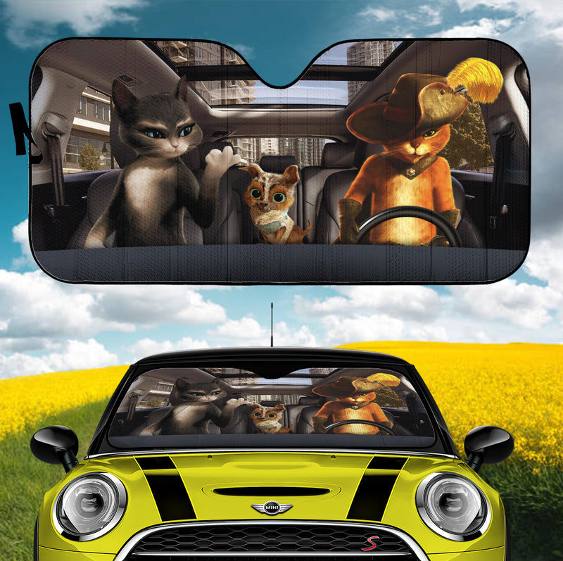 Funny Cats Car Auto Sunshades Nearkii