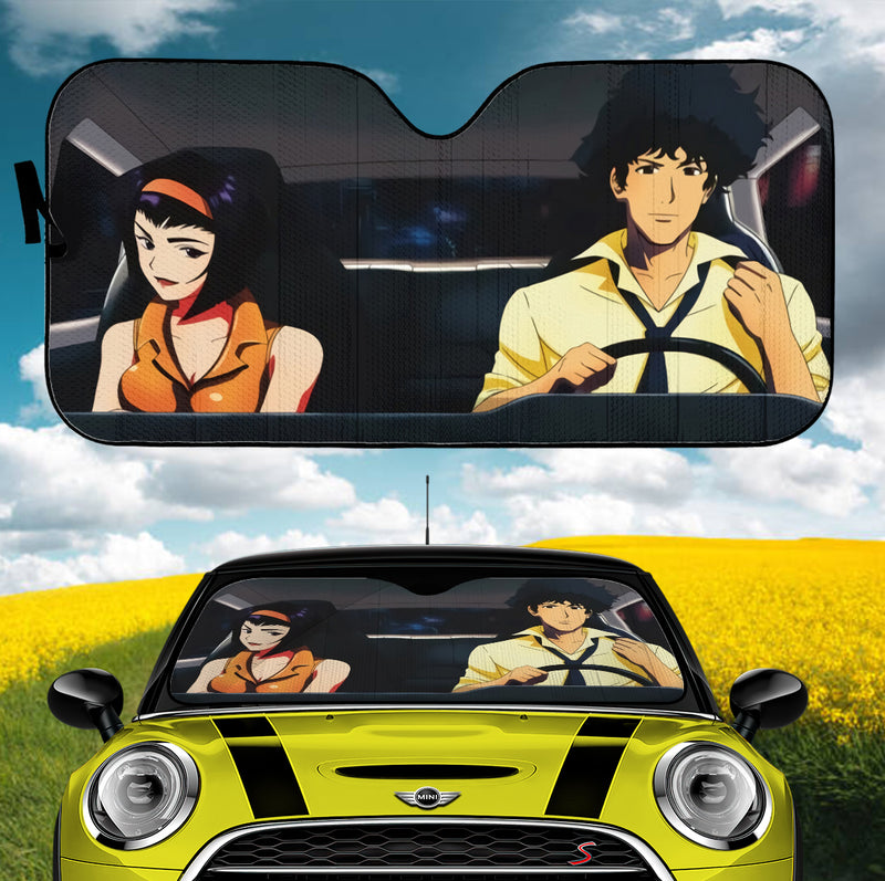 Cowboy Bebop Anime Spike And Faye Car Auto Sunshades Nearkii