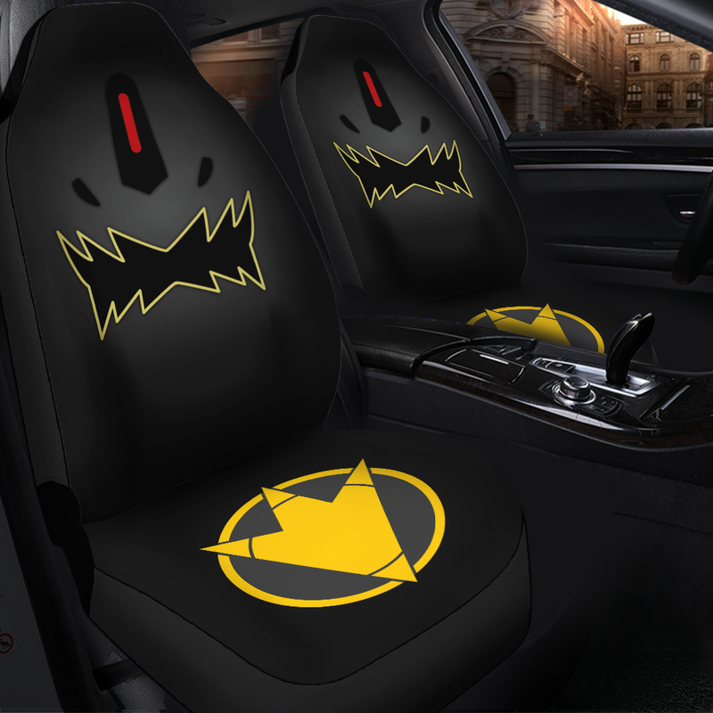 Black Dino Thunder Power Rangers Premium Custom Car Seat Covers Decor Protectors Nearkii