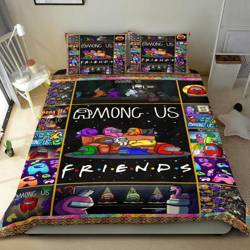 Among Us Friends Bedding Set Duvet Cover And 2 Pillowcases Nearkii