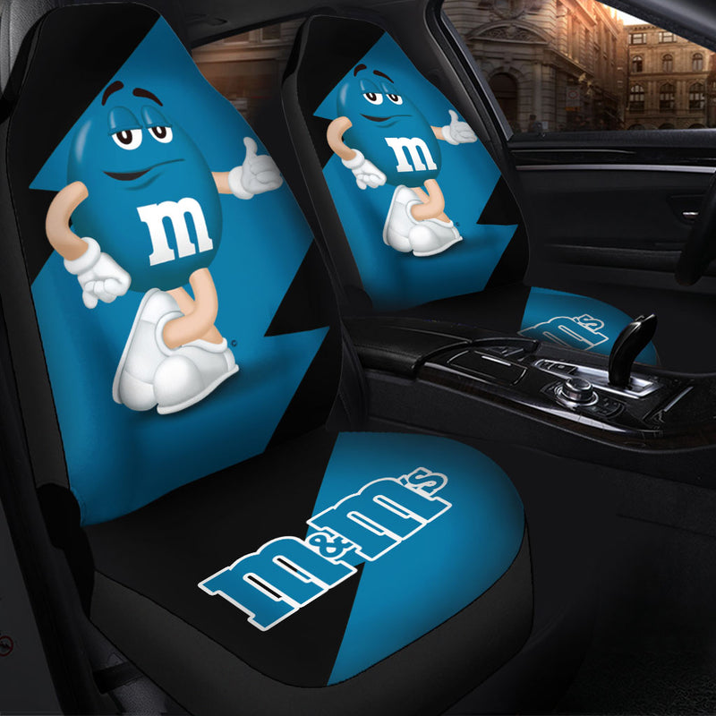 M&M's Candy Ice Cream Cones Chocolate Blue Car Seat Covers Custom Car Accessories