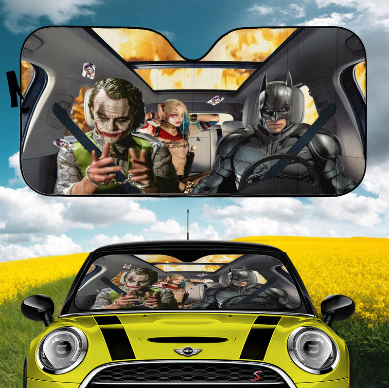 Batman Joker And Harley Quinn Car Auto Sunshades Nearkii