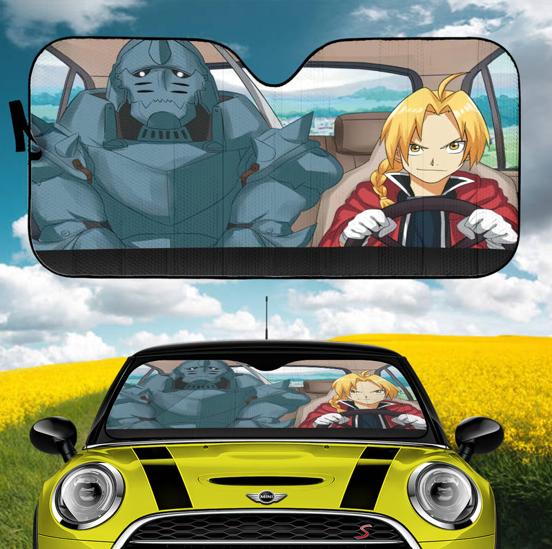 Fullmetal Alchemist Anime Edward And Alphonse Car Auto Sunshades Nearkii