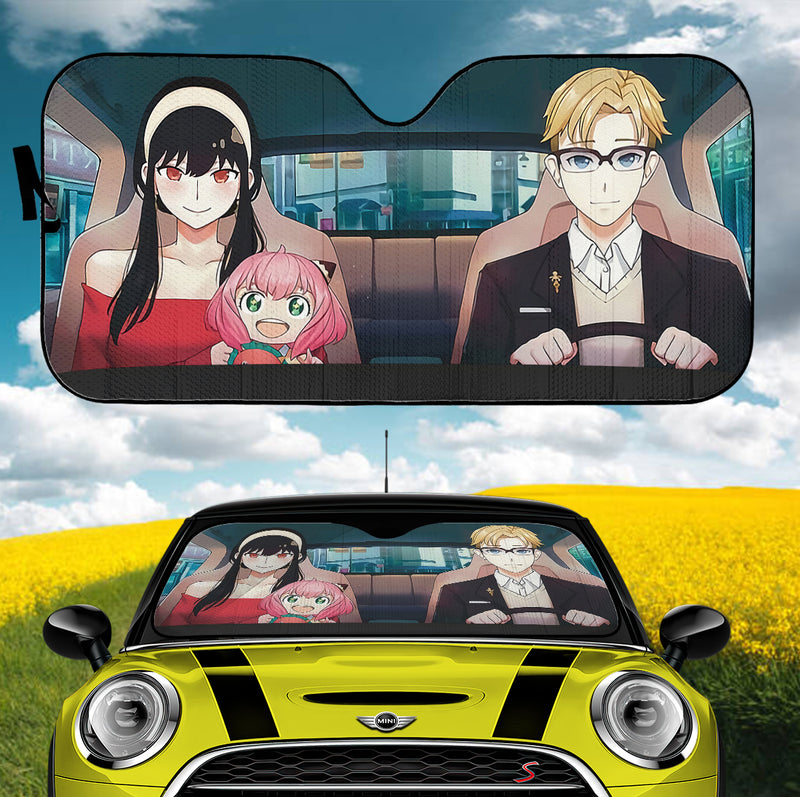 Spy x Family Anime Driving Cute Car Auto Sunshades Nearkii