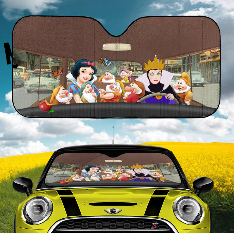 Funny Snow White Driving Car Auto Sunshades Nearkii