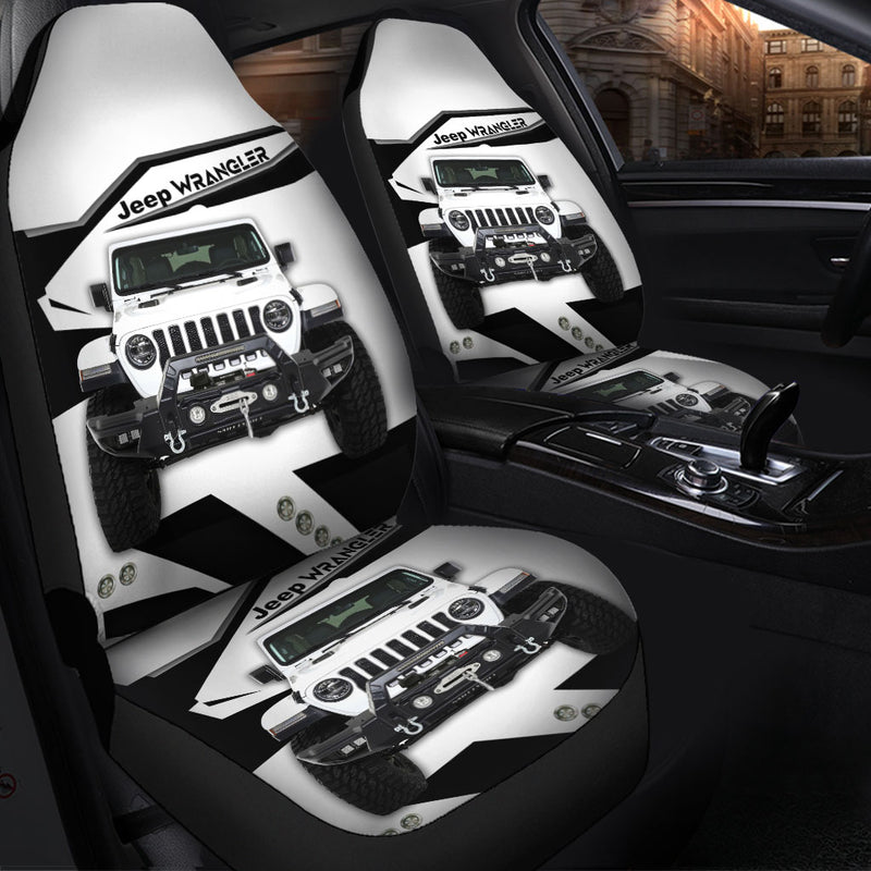 Jeep White Premium Custom Car Seat Covers Decor Protectors Nearkii