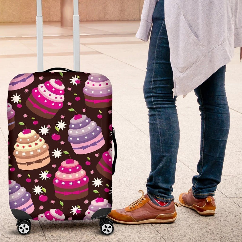 Cupcake Print Luggage Cover Suitcase Protector Nearkii