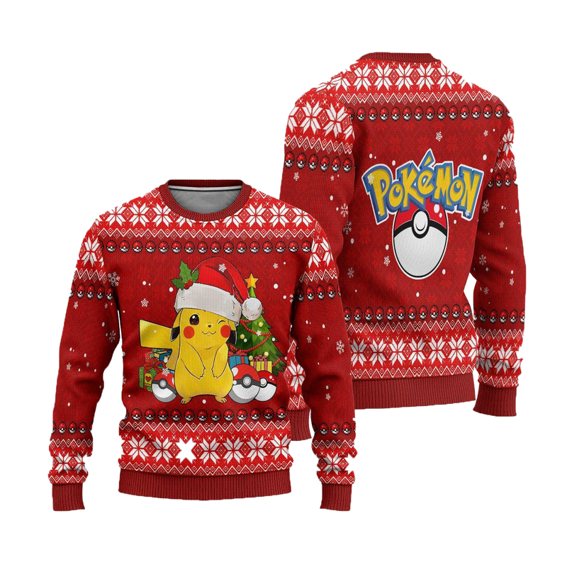 Pikachu Pokemon Anime Ugly Christmas Sweater Nearkii