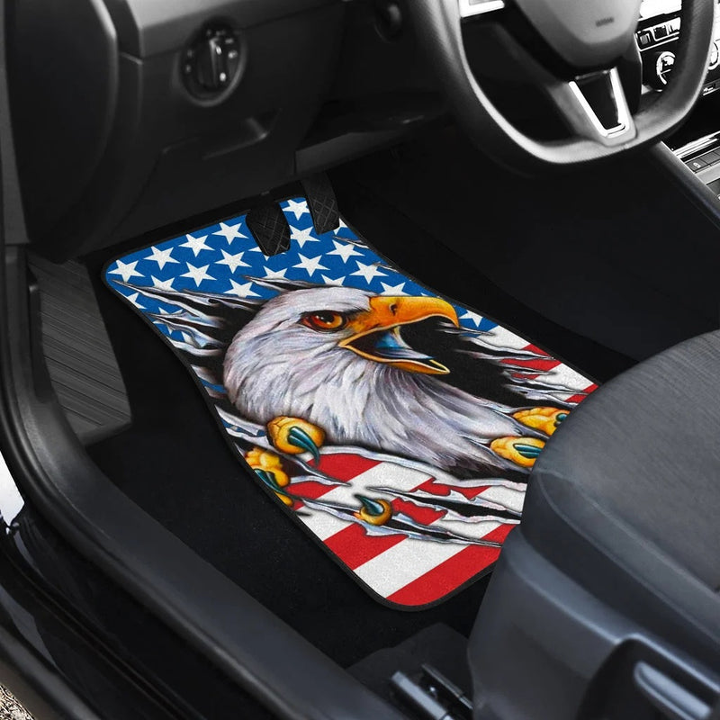 US Independence Day Bald Eagle Breaking Though Claw Scratch Car Floor Mats Car Accessories Nearkii