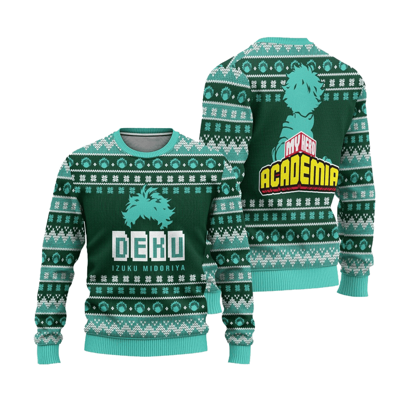 Midoriya My Hero Academia Anime Ugly Christmas Sweater Xmas Gift Nearkii