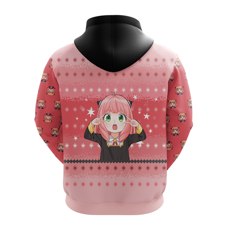 Pink Spy X Family Anya Christmas Hoodie Amazing Gift Idea Christmas Gift Nearkii