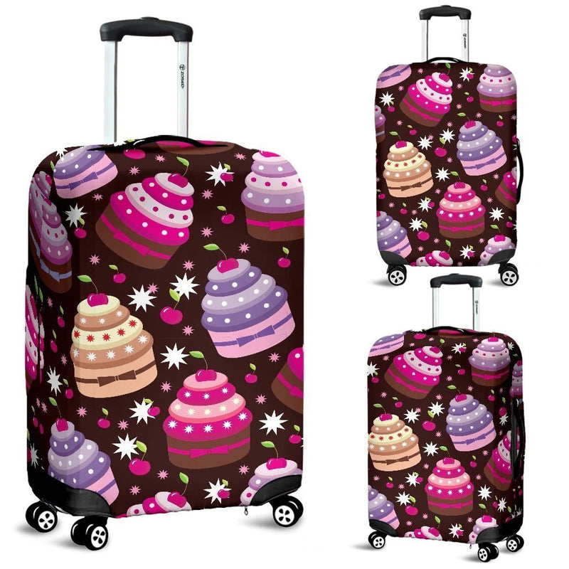 Cupcake Print Luggage Cover Suitcase Protector Nearkii