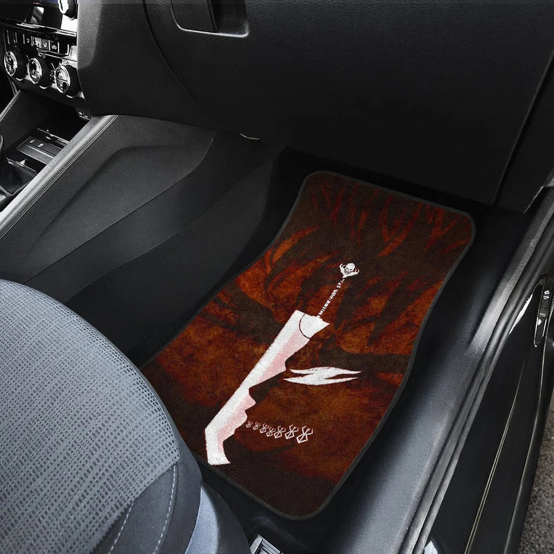 Berserk Anime Guts Blink An Eye Red Shadow Car Floor Mats Car Accessories Nearkii