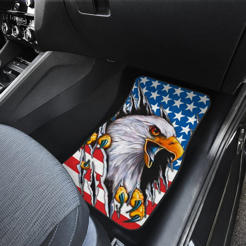 US Independence Day Bald Eagle Breaking Though Claw Scratch Car Floor Mats Car Accessories Nearkii