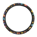 Colorful Watercolor Butterfly Print Car Steering Wheel Cover Nearkii