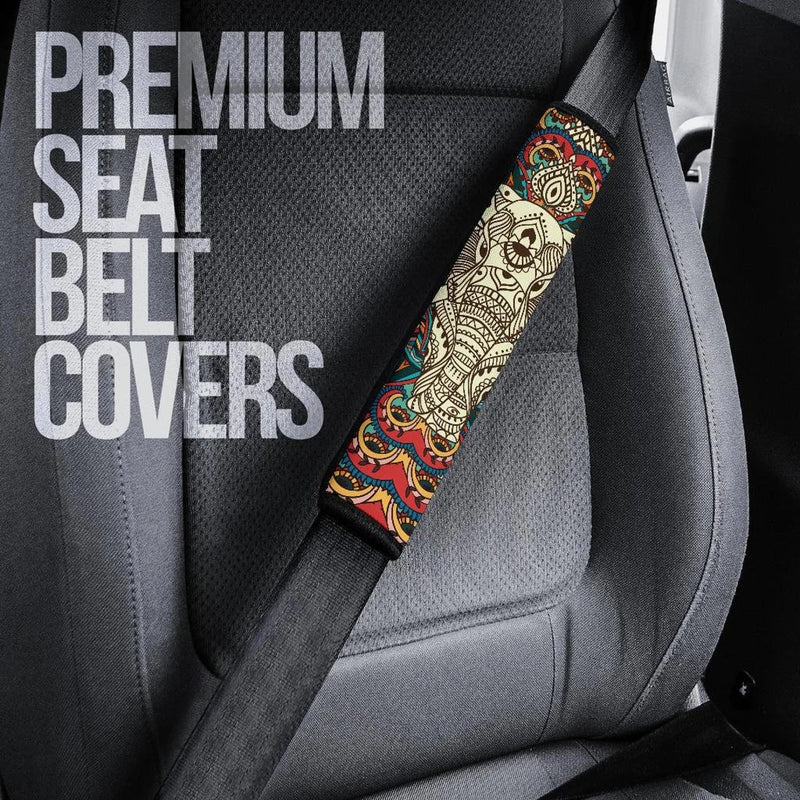 Elephant Mandala Car Seat Belt Cover Custom Car Accessories Nearkii