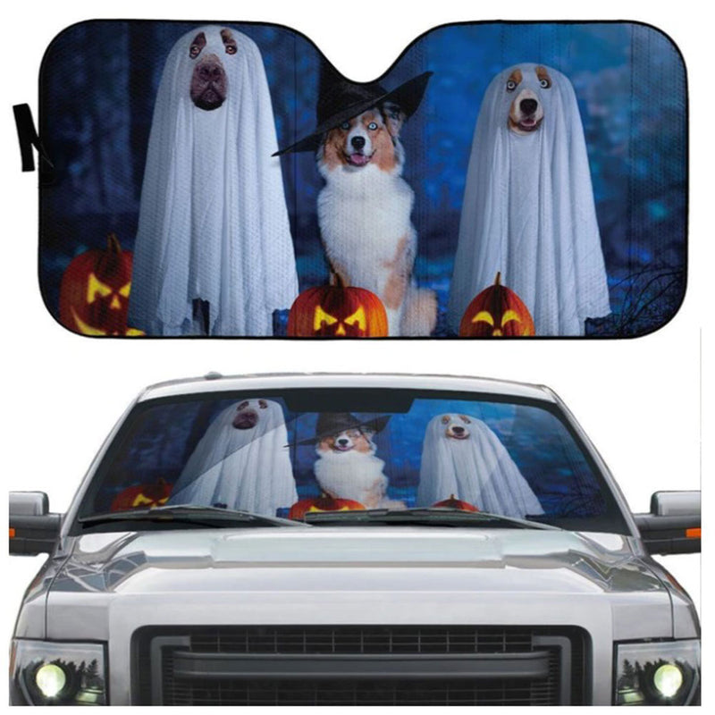Spooky Dog Custom Car Auto Sun Shades Windshield Accessories Decor Gift Nearkii
