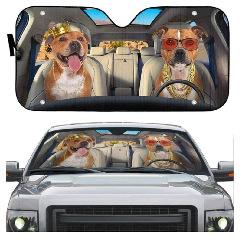 Staffordshire Bull Terrier Dog Car Auto Sun Shades Windshield Accessories Decor Gift Nearkii
