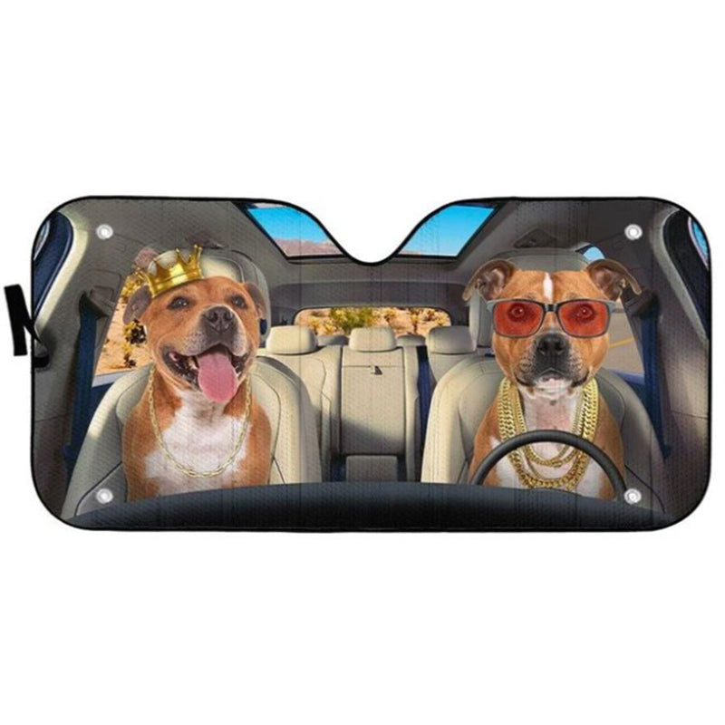 Staffordshire Bull Terrier Dog Car Auto Sun Shades Windshield Accessories Decor Gift Nearkii