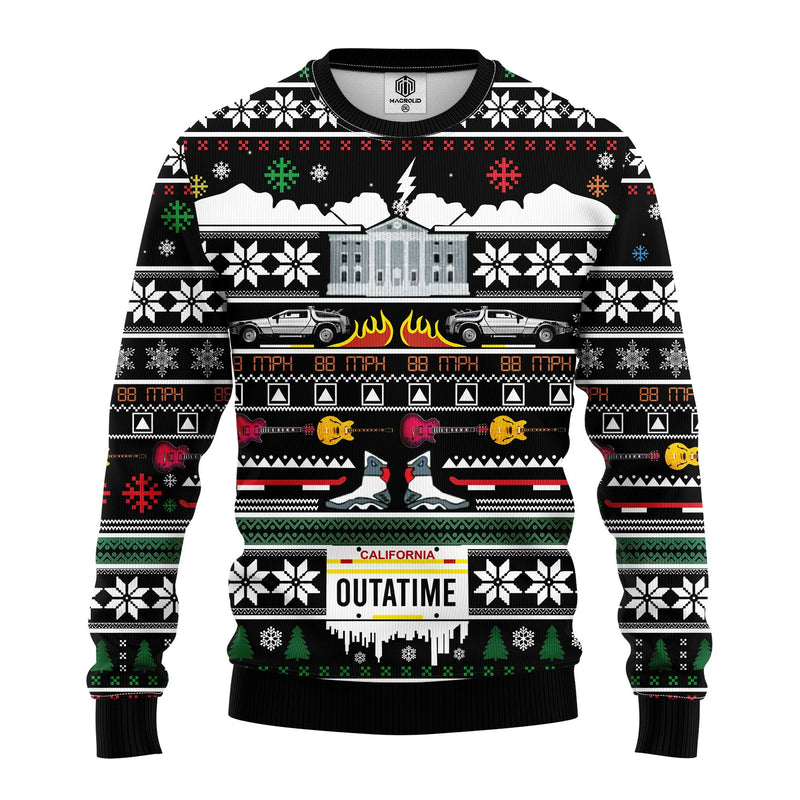 Outatime Ugly Christmas Sweater Amazing Gift Idea Thanksgiving Gift Nearkii