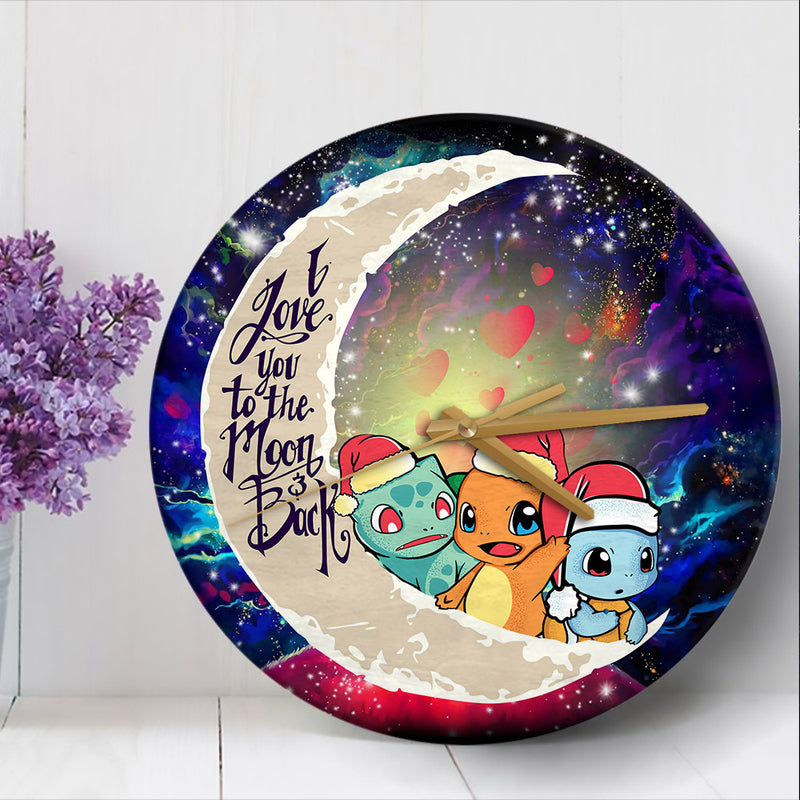 Pokemon Friends Gen 1 Love You To The Moon Galaxy Wood Wall Clock Nearkii