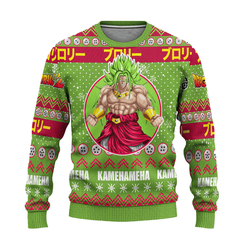 Broly Anime Ugly Christmas Sweater Dragon Ball Z Xmas Gift Nearkii