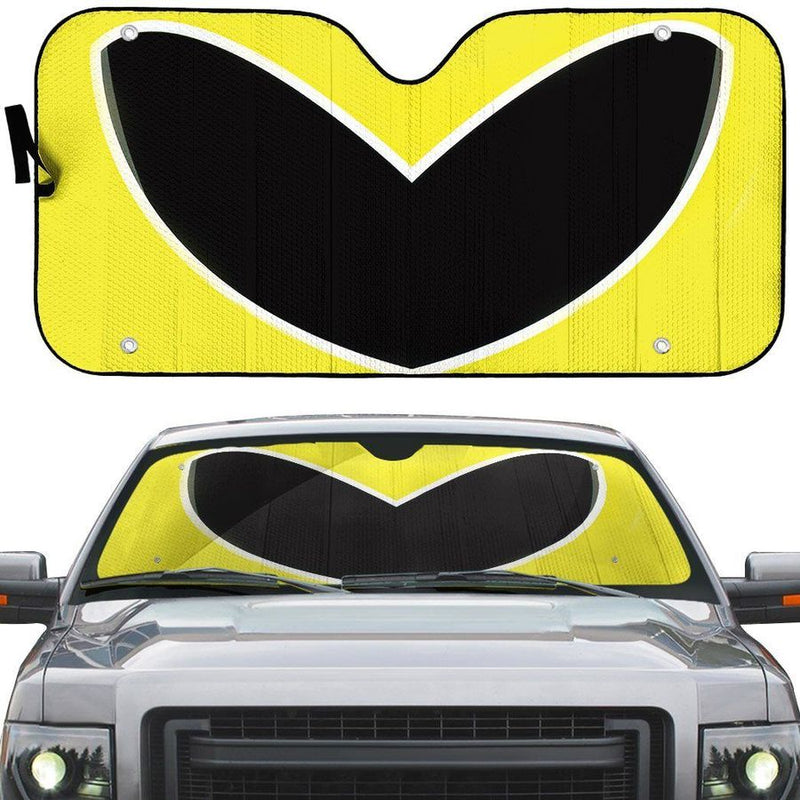 Power Rangers Dino Thunder Yellow Ranger Helmet Custom Car Auto Sunshade Windshield Accessories Decor Gift Nearkii