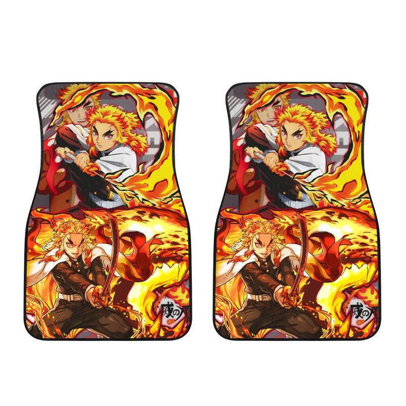 Demon Slayers Car Floor Mats Rengoku Anime Car Accessories Nearkii