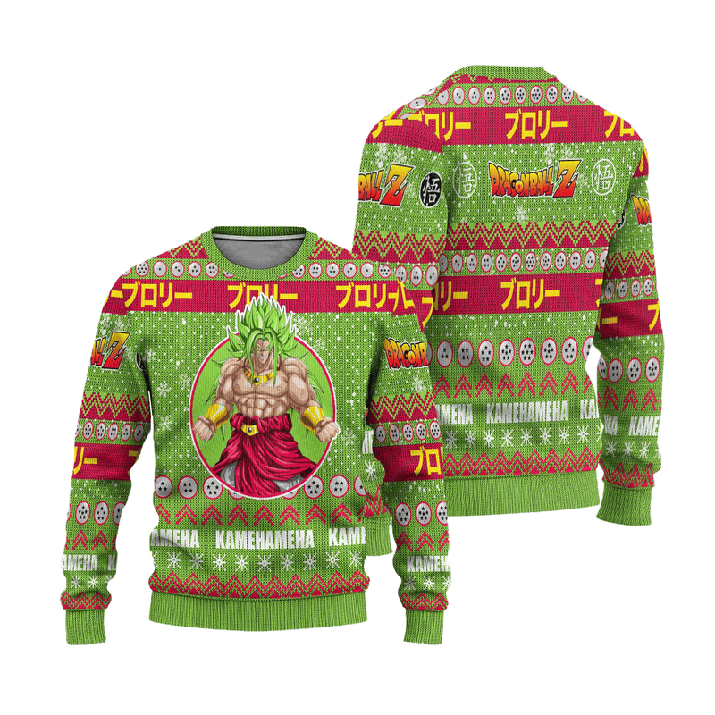 Broly Anime Ugly Christmas Sweater Dragon Ball Z Xmas Gift Nearkii