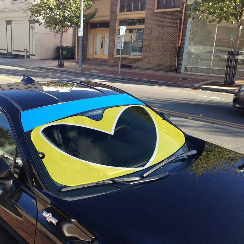 Power Rangers Dino Thunder Yellow Ranger Helmet Custom Car Auto Sunshade Windshield Accessories Decor Gift Nearkii