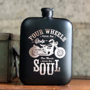 Black Four Weels Adventure Hip Flask Nearkii