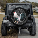Funny Cocks, Roasters Art Car Spare Tire Cover Gift For Campers Nearkii